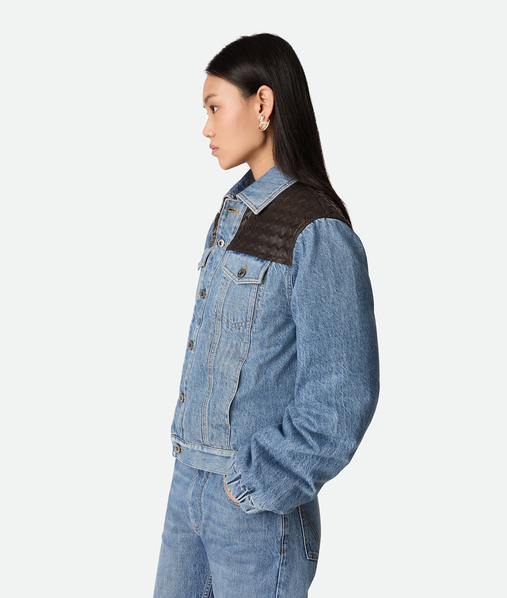 Chaqueta de mezclilla azul índigo vintage