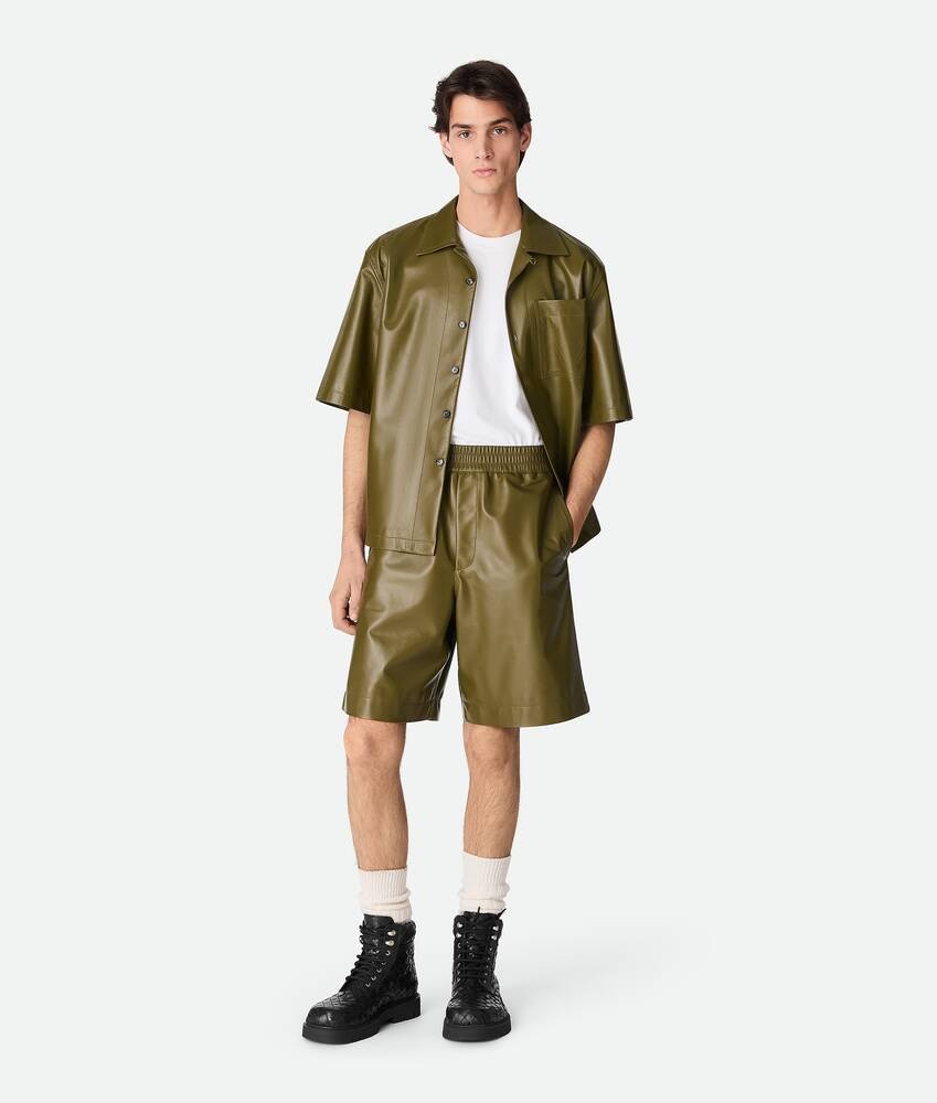 Pantalones cortos de cuero Nappa