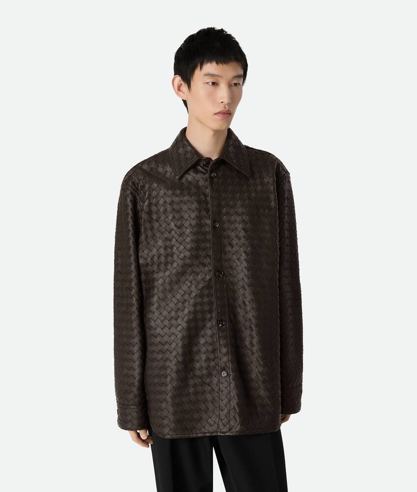 Camisa de cuero Intrecciato