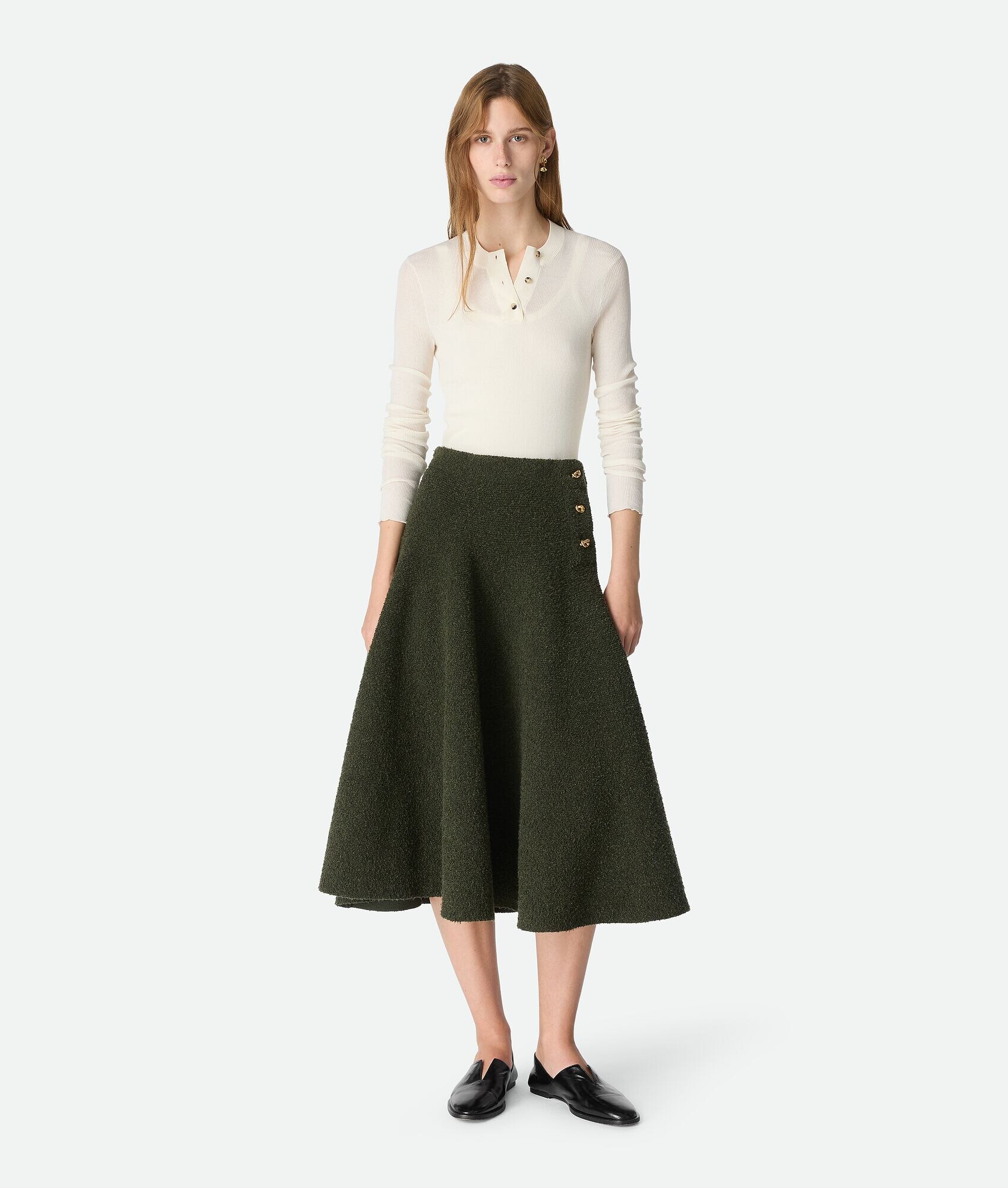 Falda de Lana Bouclé