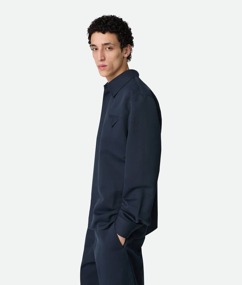 Camisa de Tela de Seda y Algodón