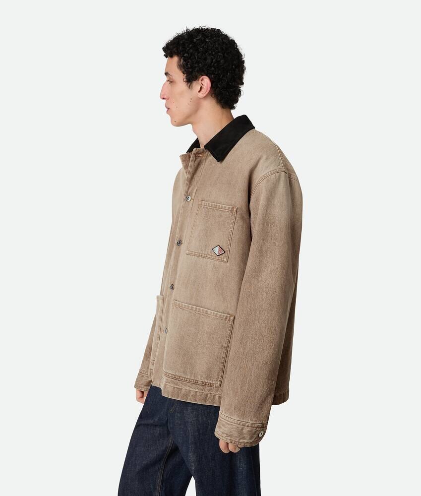 Chaqueta de mezclilla marrón