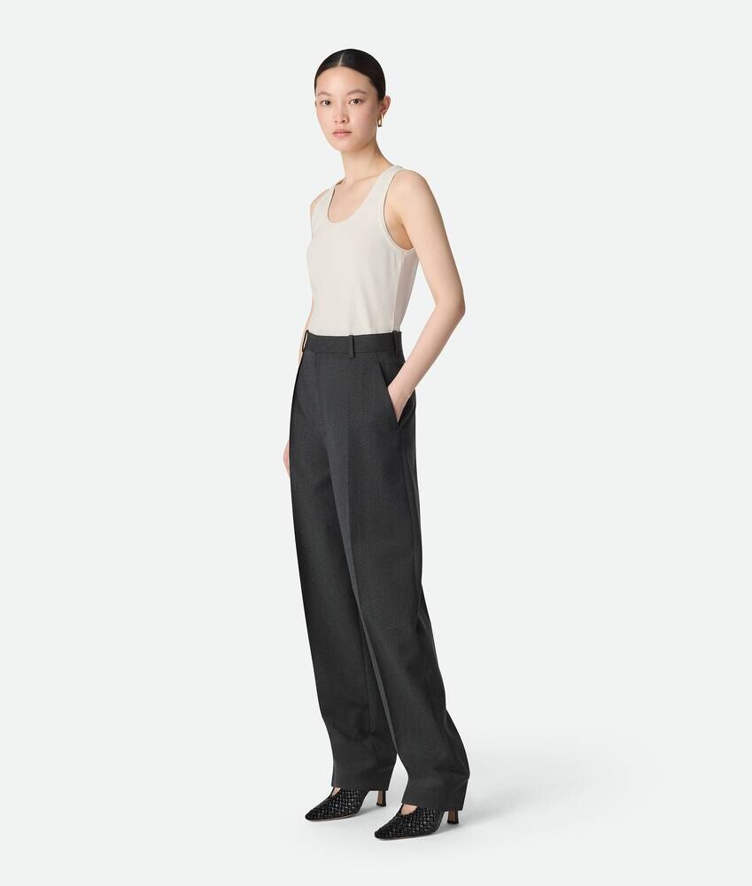 Pantalones de Twill de Lana Mouline