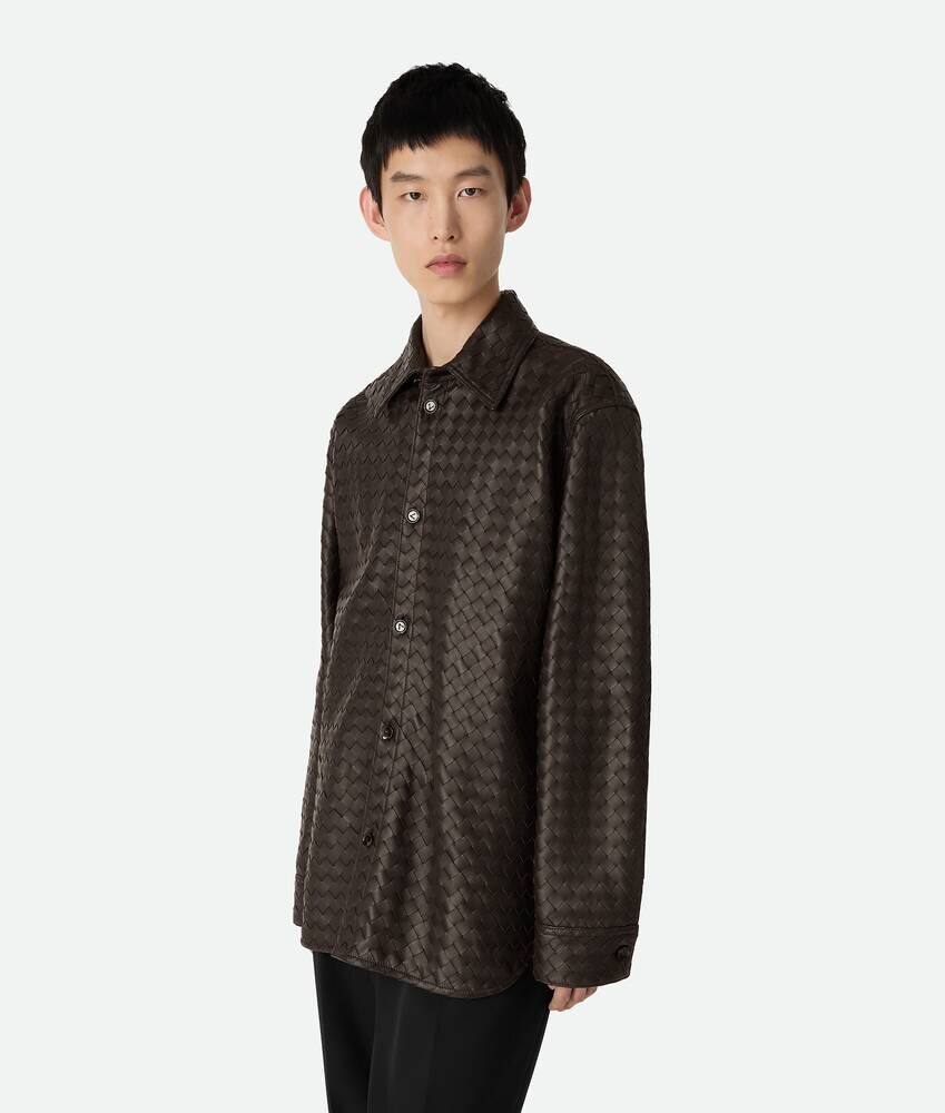 Camisa de cuero Intrecciato