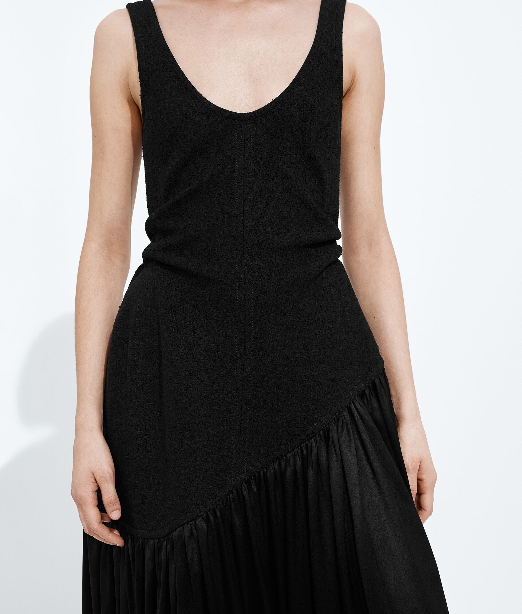 Vestido de algodón y seda elastano