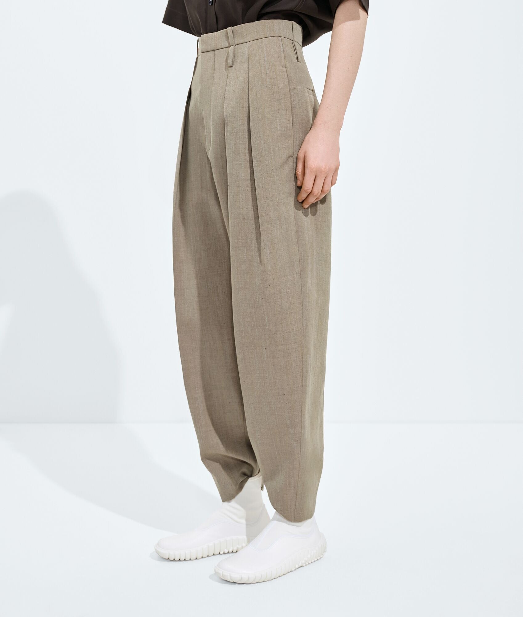 Pantalones de lana y lino