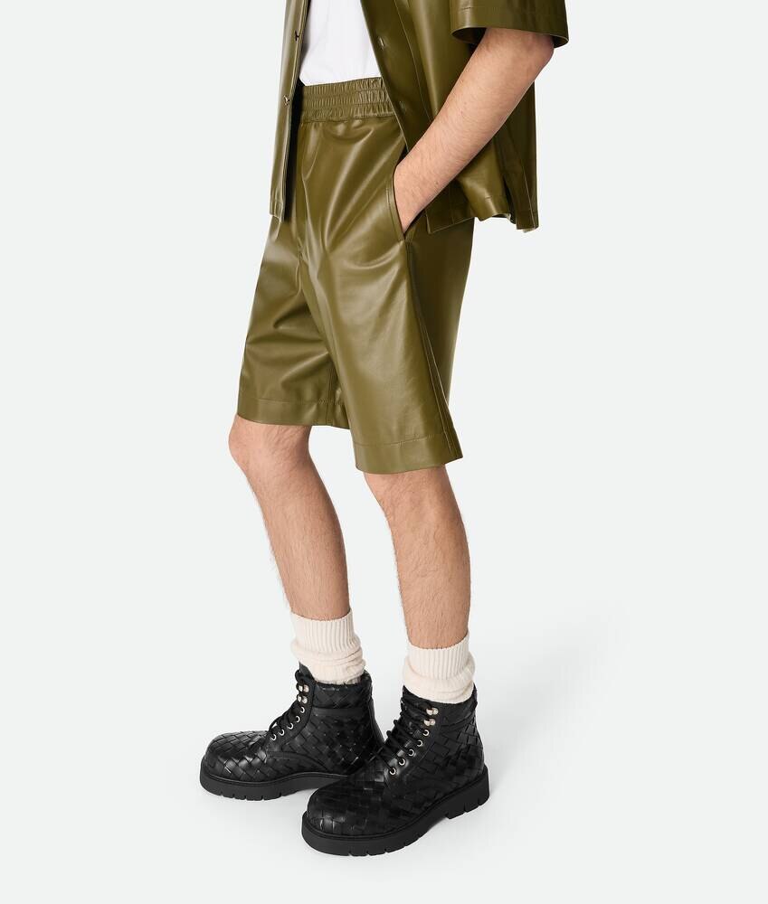 Pantalones cortos de cuero Nappa