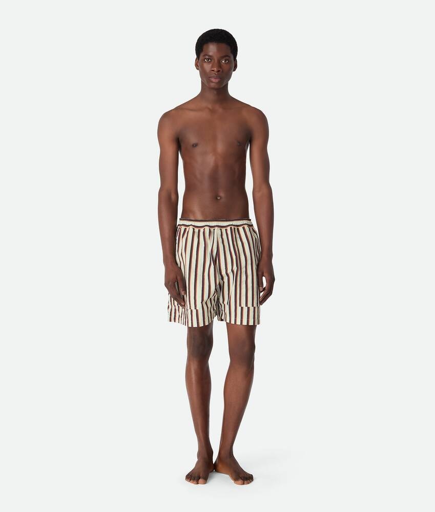 Pantalones cortos de náutica de nailon con rayas