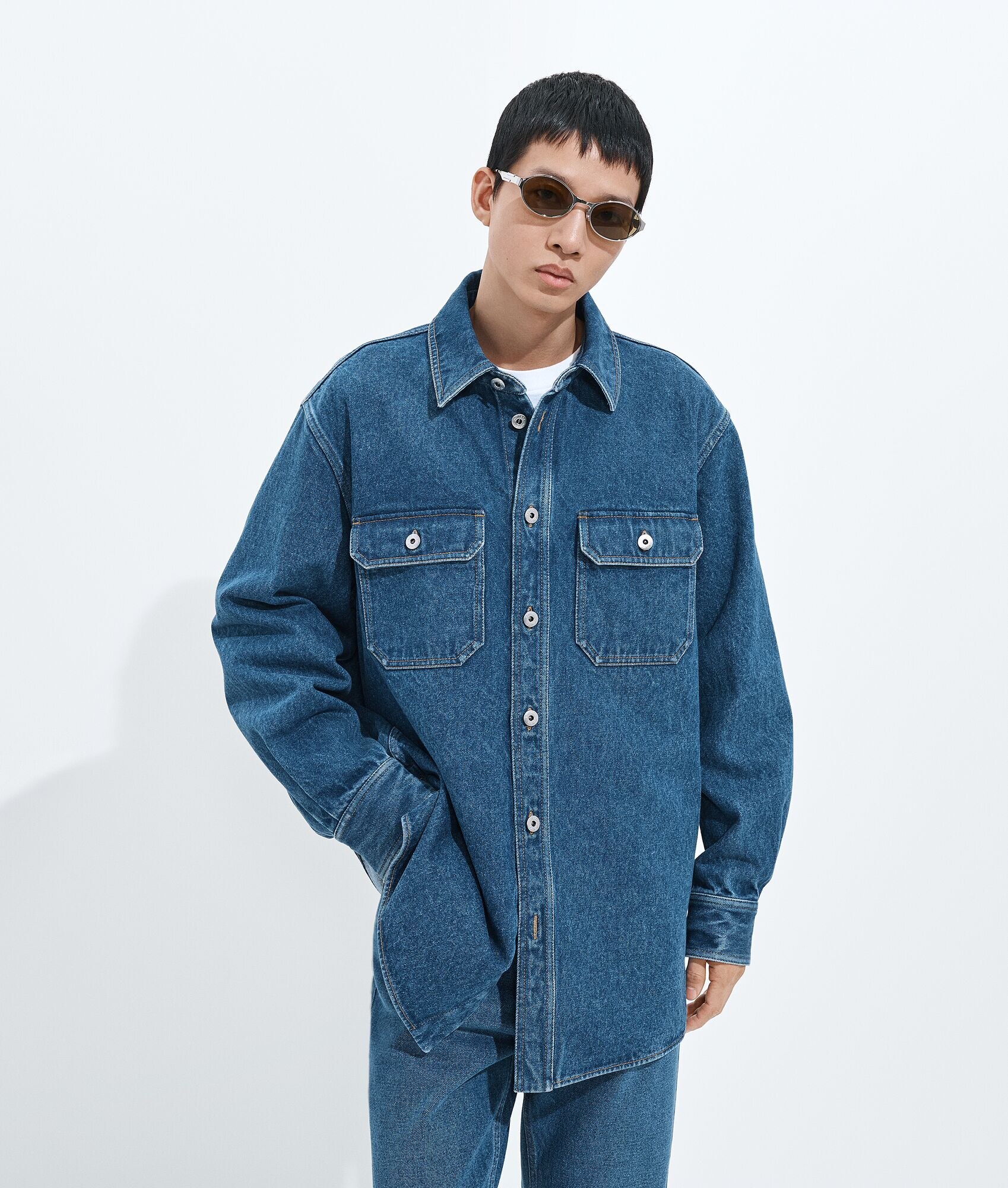 Chambray Indigo Mediano Overshirt