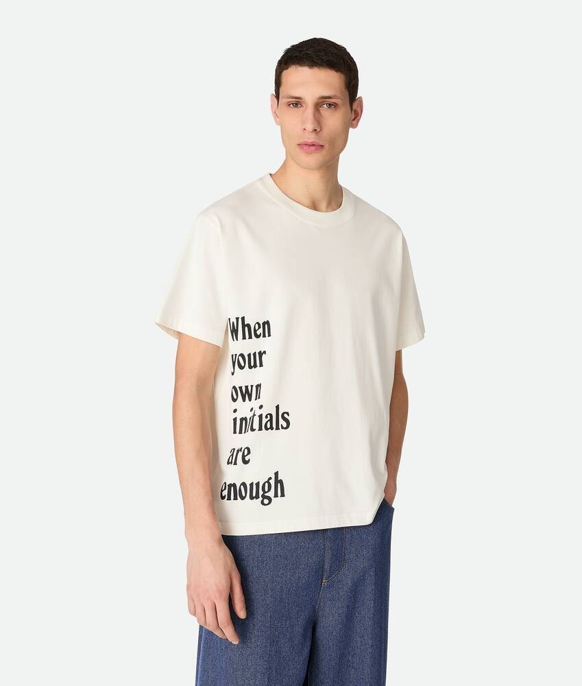 Camiseta de Jersey Estampada de Algodón