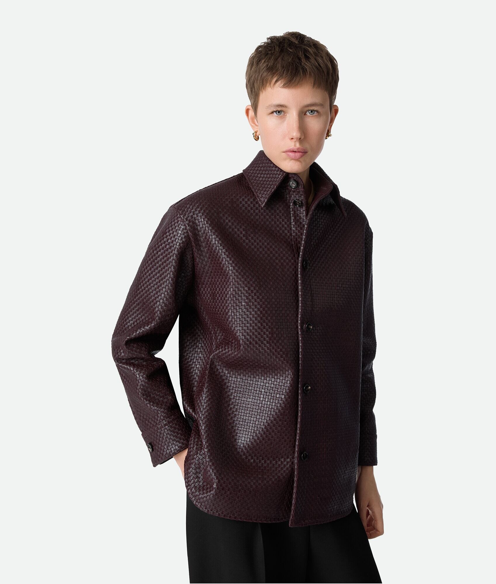 Camisa de cuero Mini Intrecciato