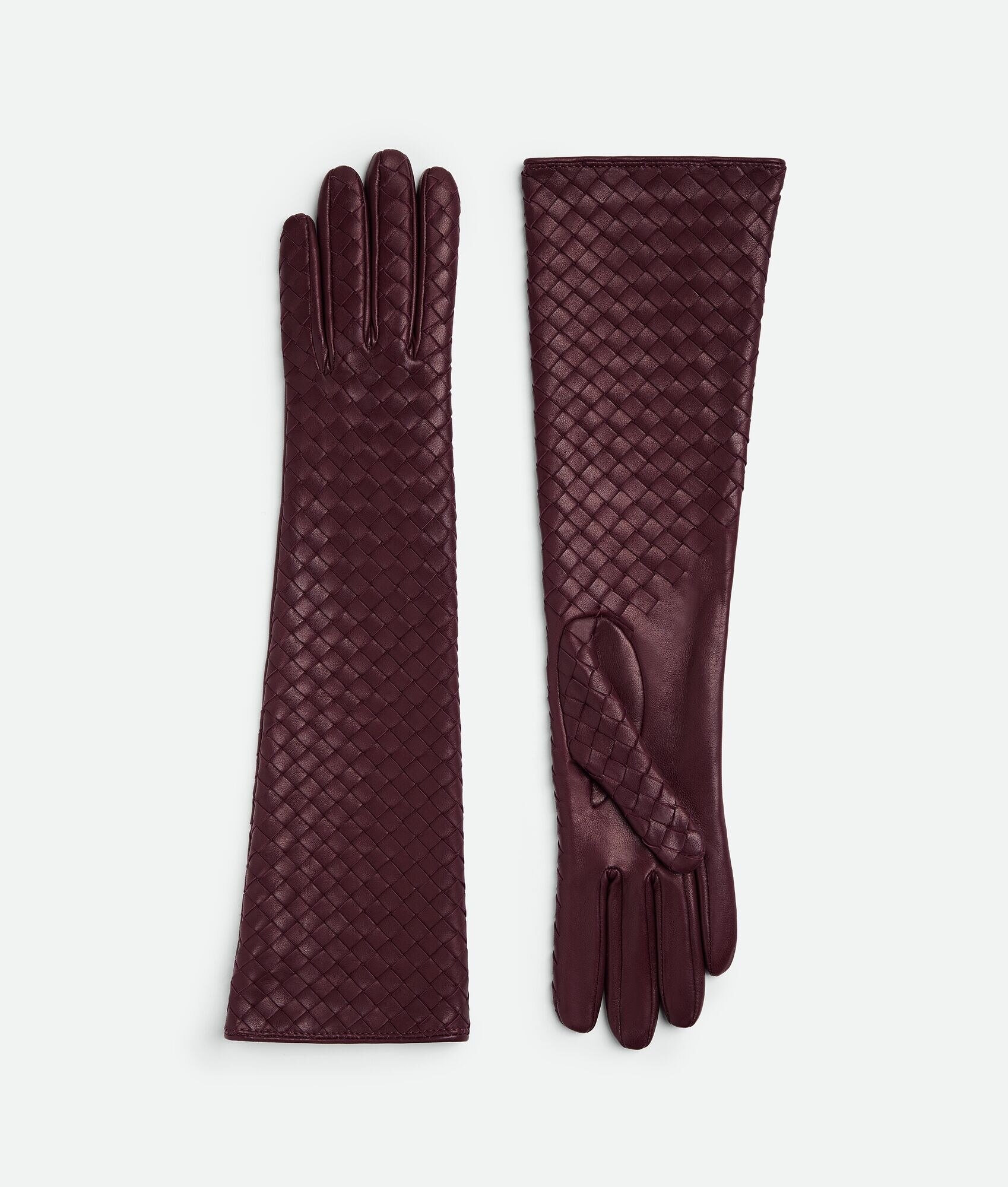 Guantes de cuero Intrecciato midi