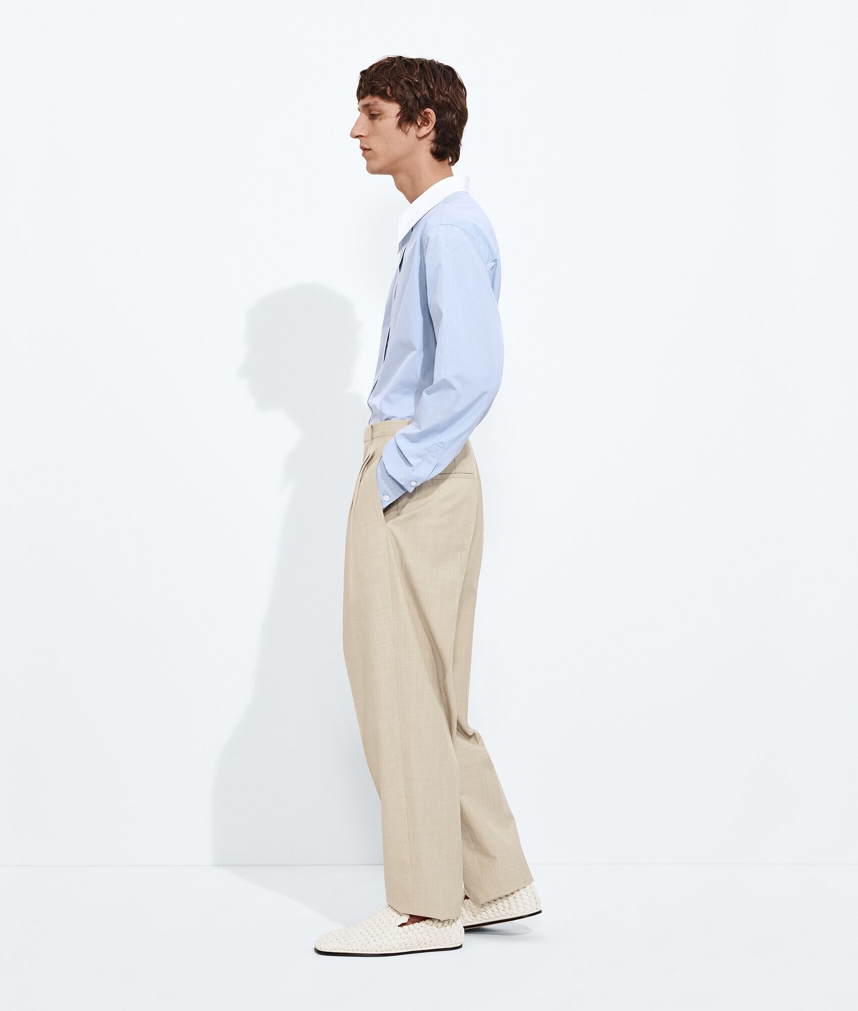 Pantalones de lana y algodón