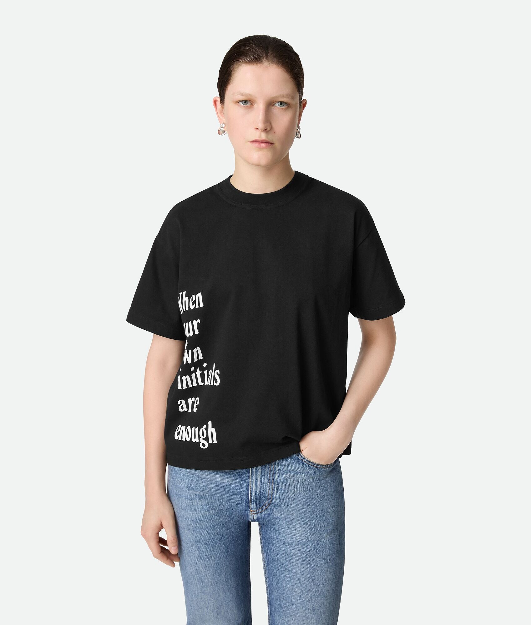 Camiseta de algodón estampado jersey