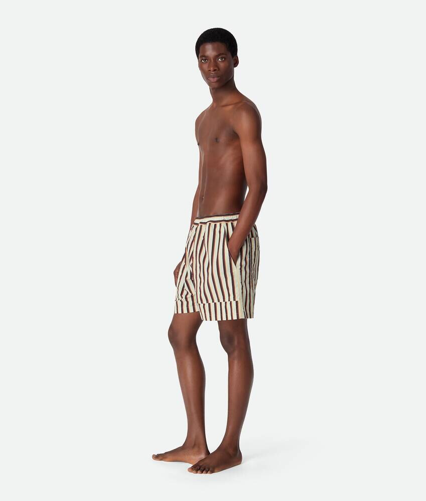 Pantalones cortos de náutica de nailon con rayas