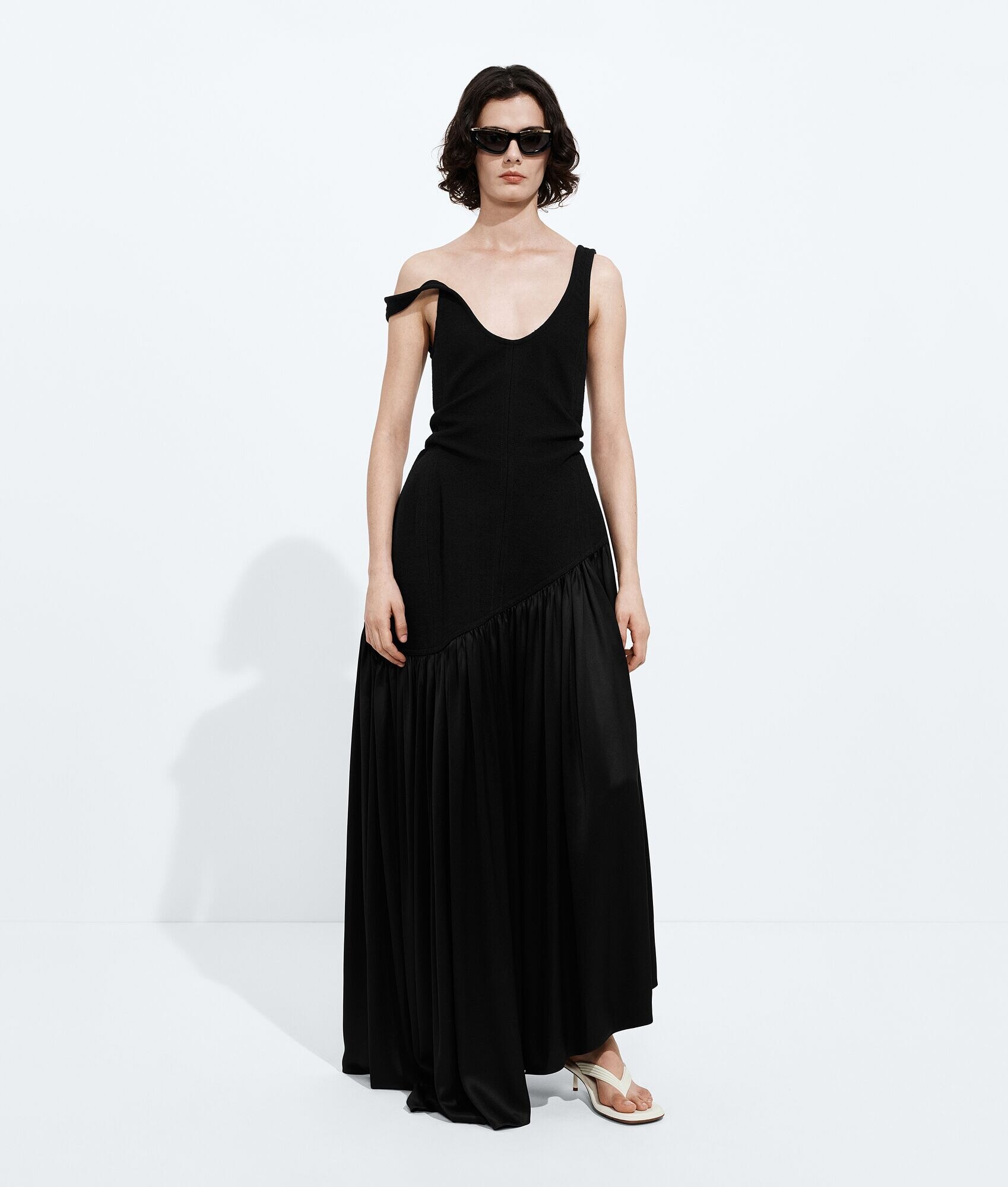 Vestido de algodón y seda elastano