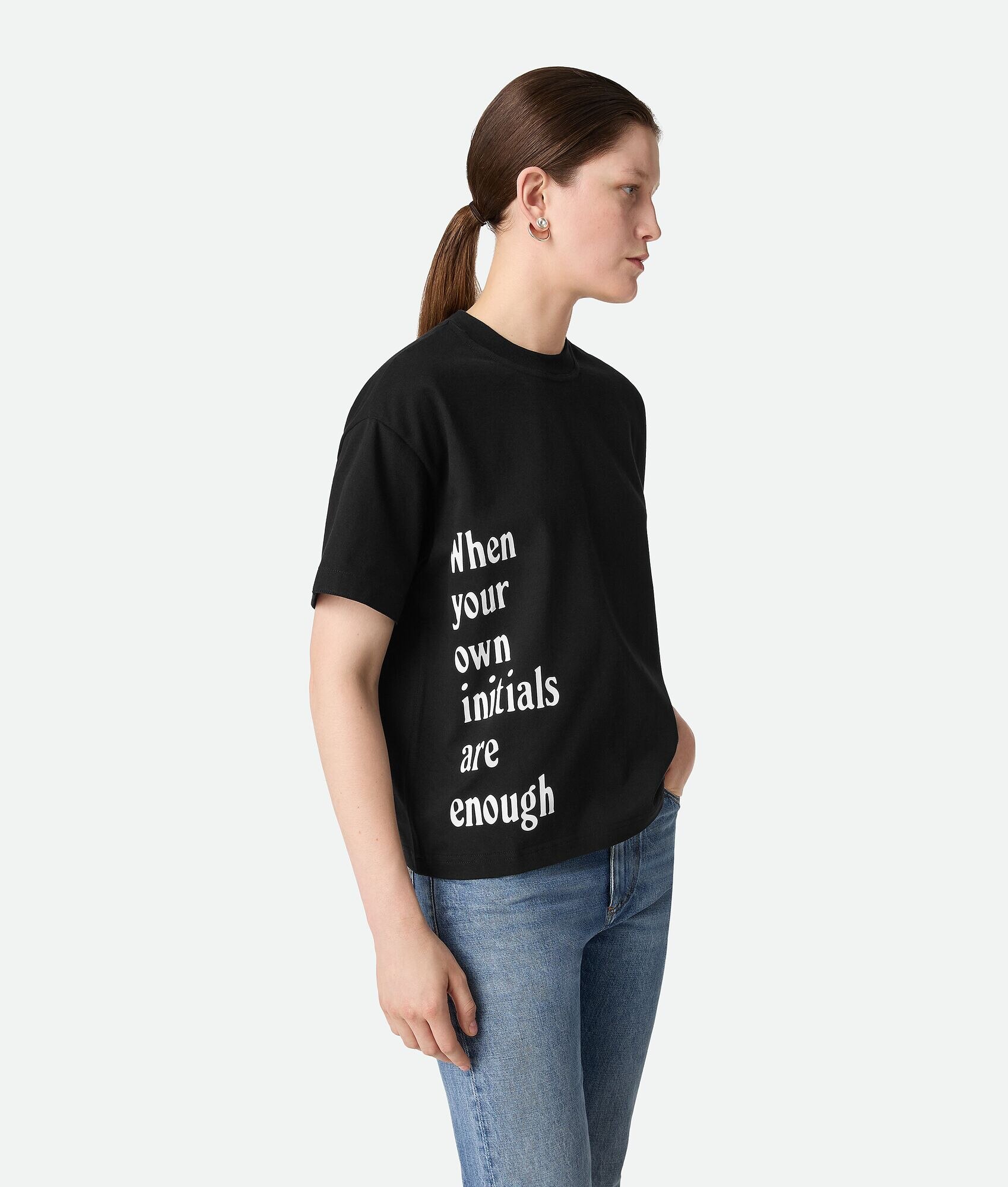 Camiseta de algodón estampado jersey