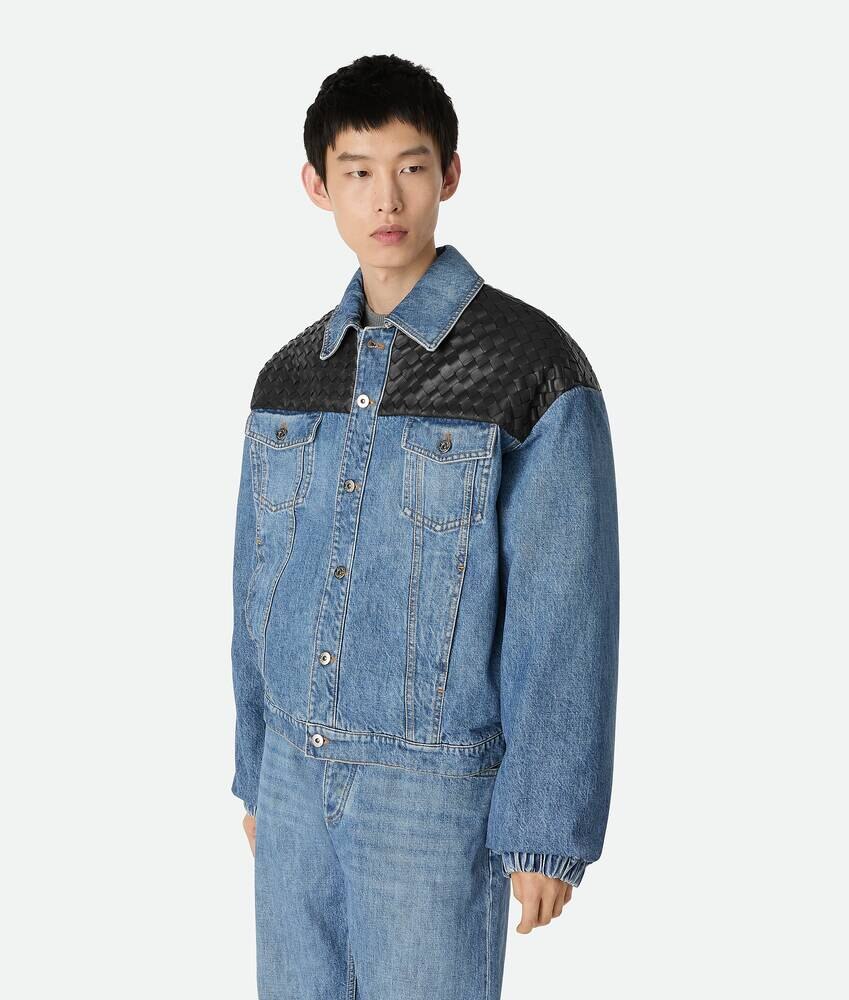 Chaqueta de Denim Azul Indigo Vintage
