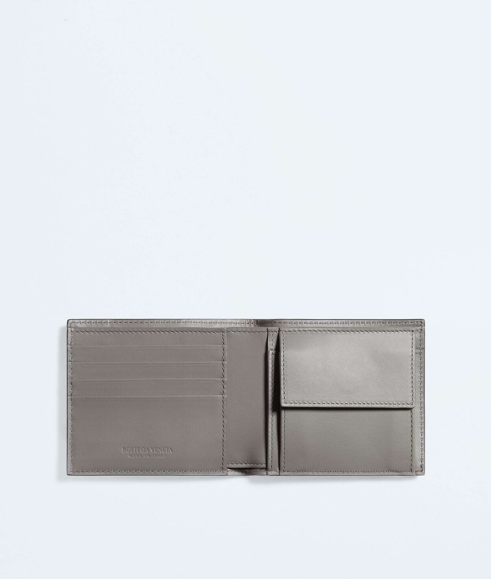 Billetera Bi-Fold con Bolsillo para Monedas Intrecciato