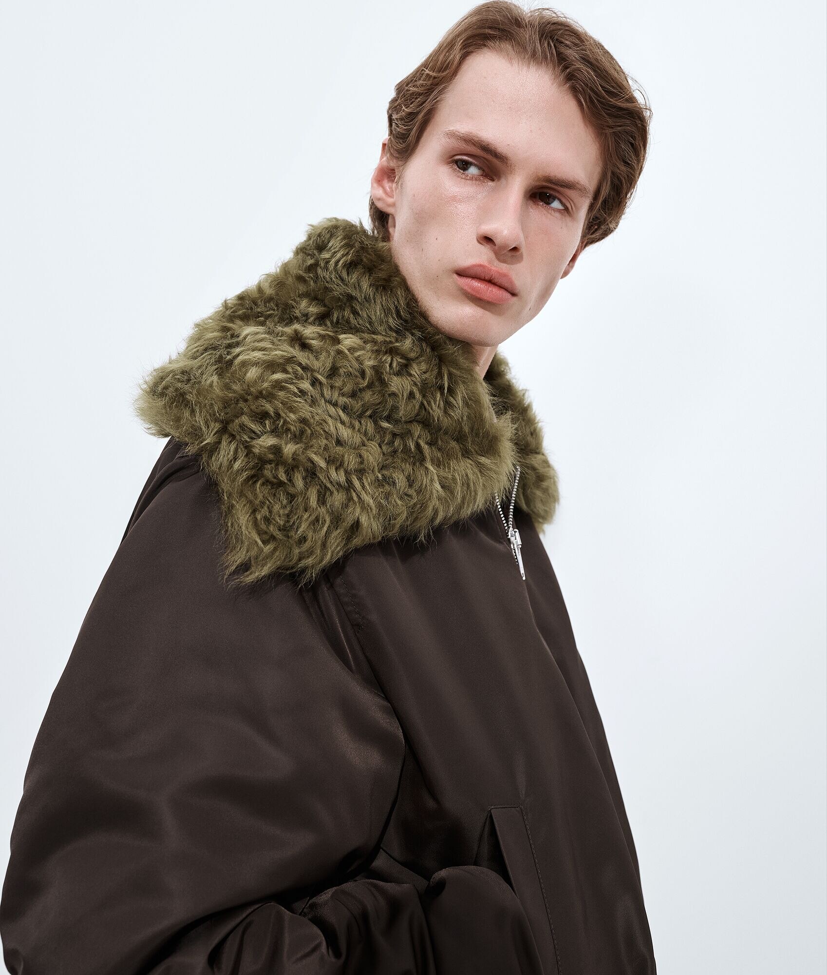 Bomber de nailon acolchado