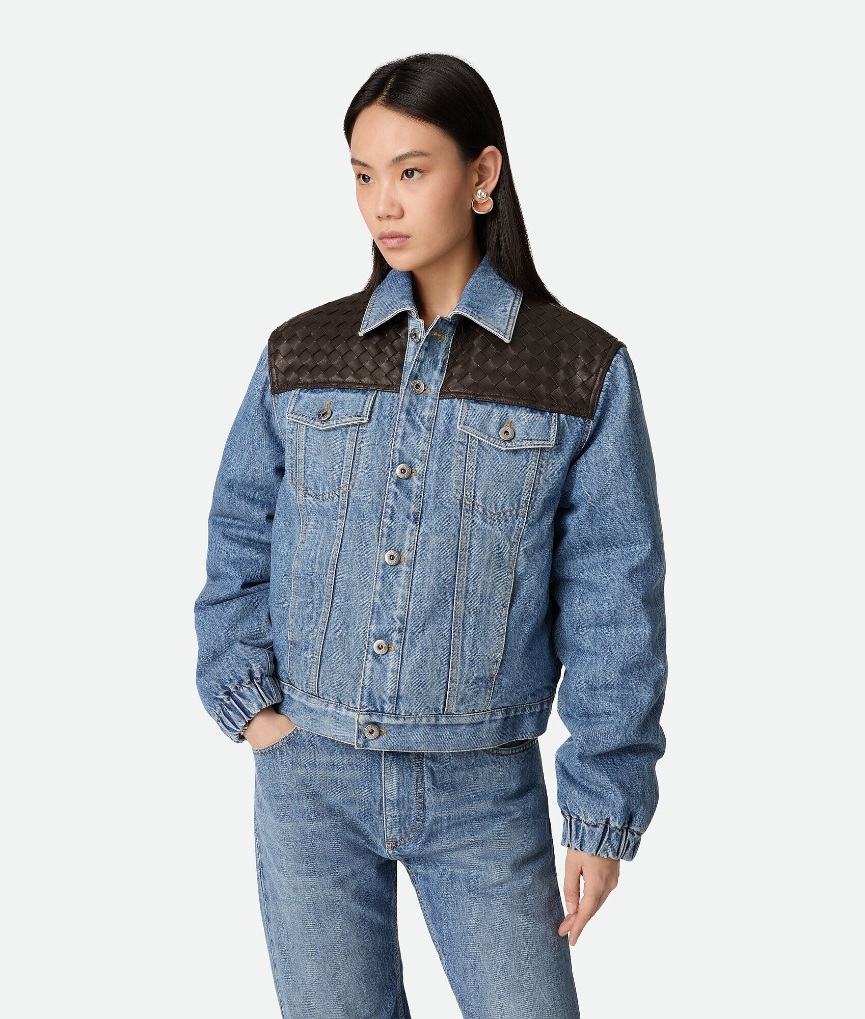 Chaqueta de mezclilla azul índigo vintage