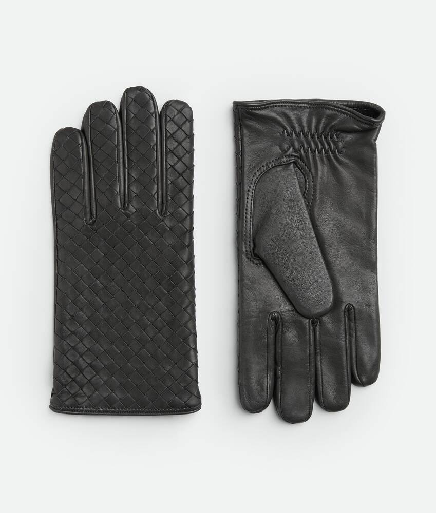 Guantes de cuero Intrecciato