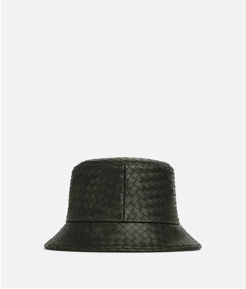 Sombrero de paja de cuero Intrecciato