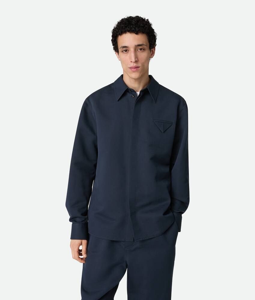 Camisa de Tela de Seda y Algodón