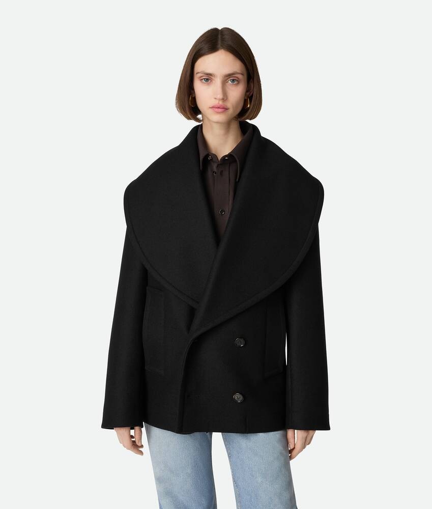 Chaqueta Corta de Lana Elástica