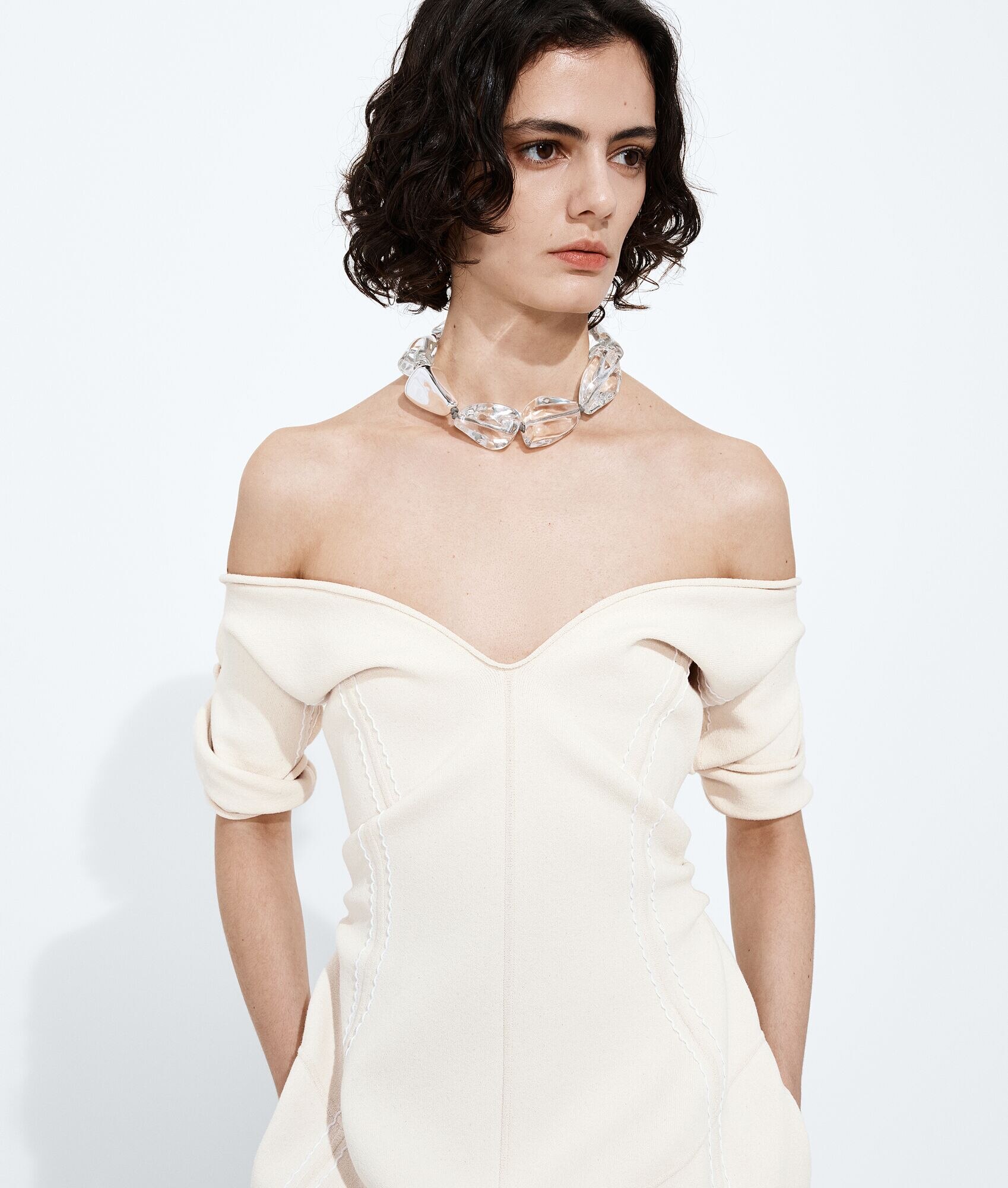 Vestido de Crepe Doble