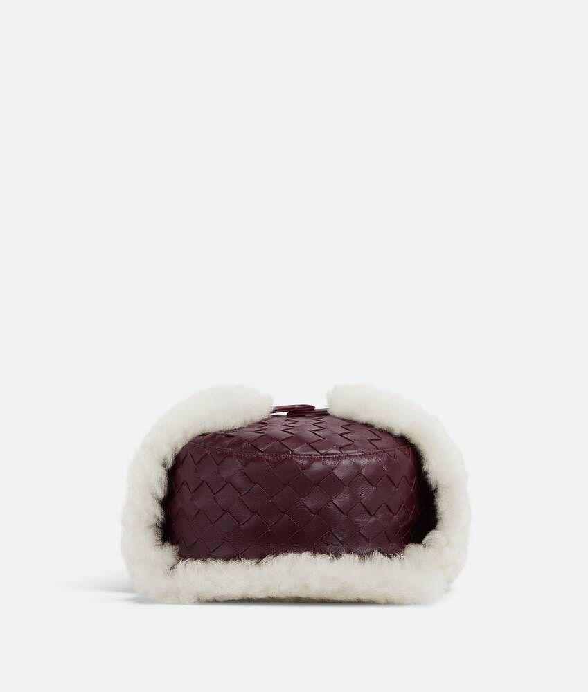 Sombrero de aviador de cuero Intrecciato