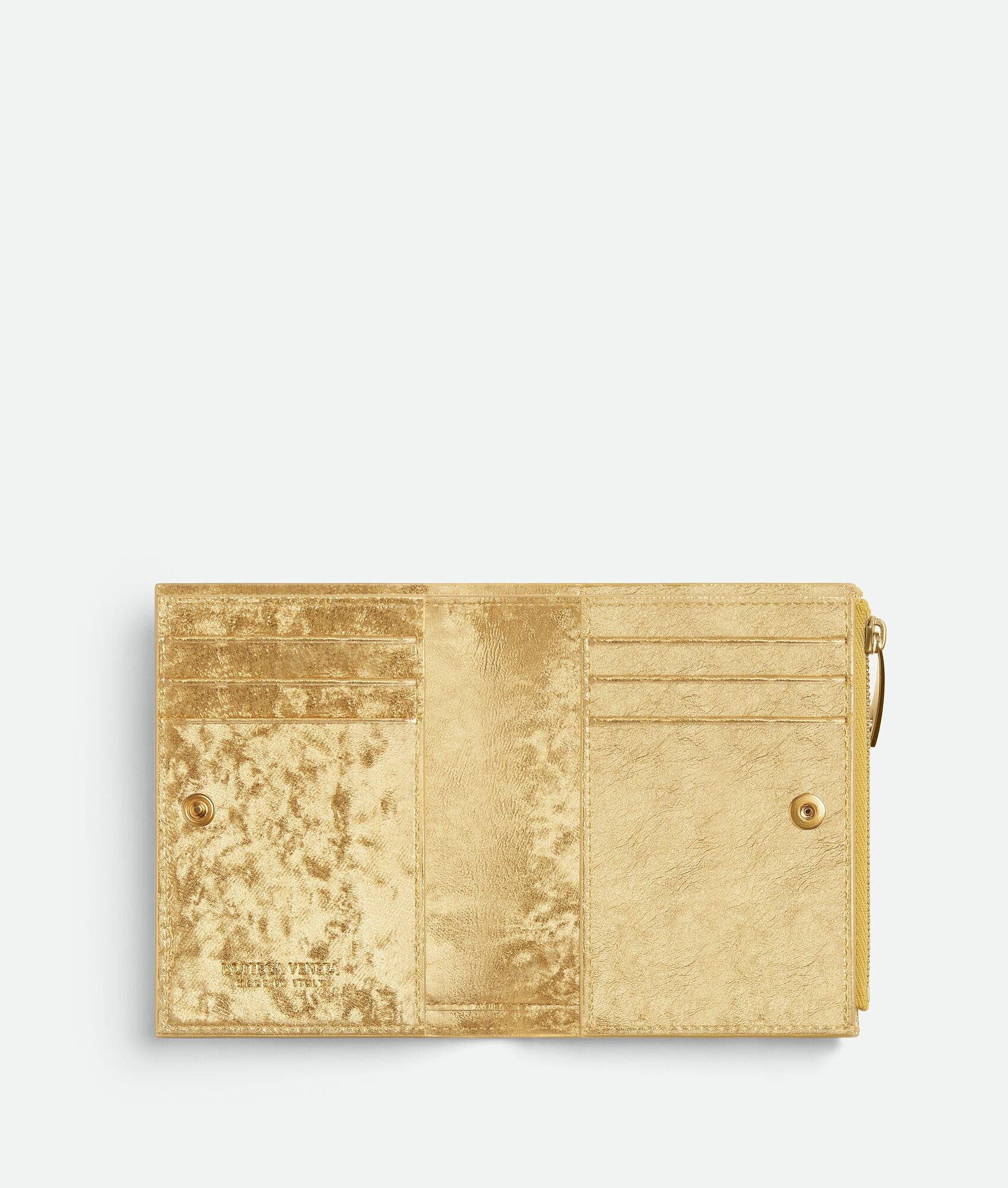 Cartera Bi-Fold Pequeña Intrecciato